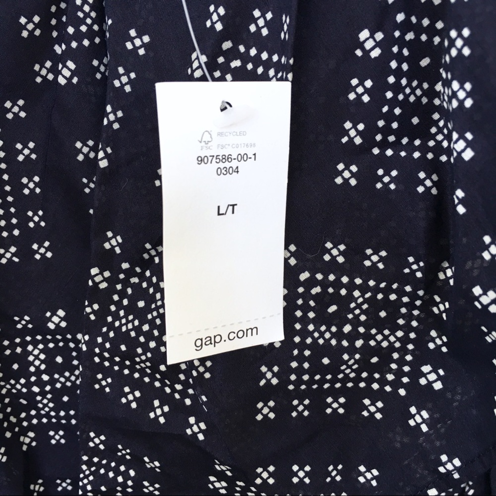 NWT GAP Ruffled Cami in Navy - Size L Tall - Picture 6 of 8